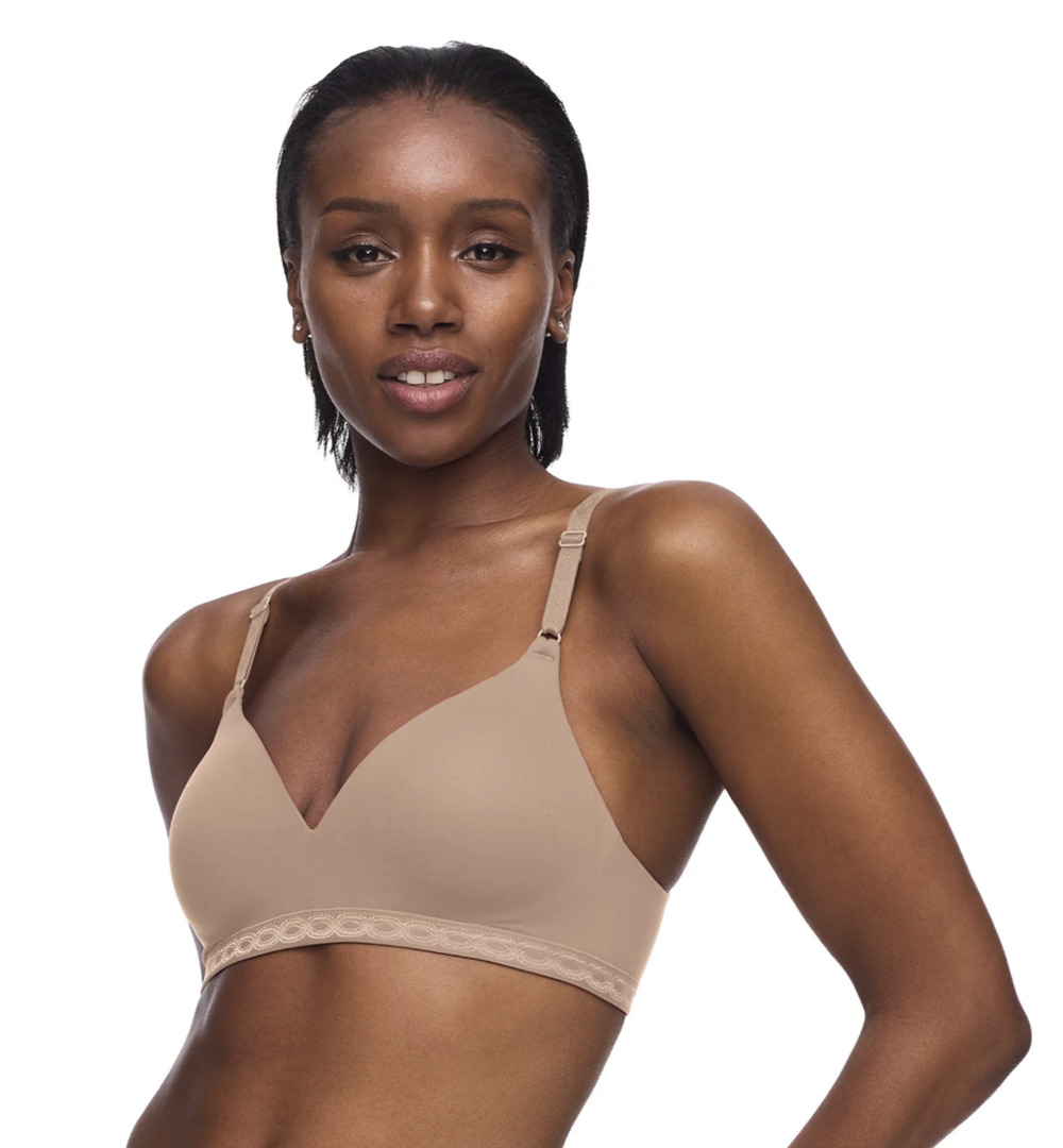 Warner's Women Cloud 9 Soft Wireless Lightly Lined Bra Toasted Almond Size 34C